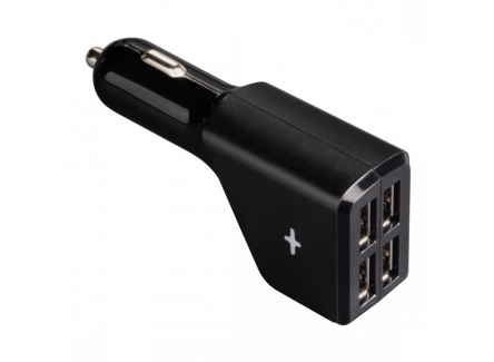 Hama HM54183 Auto-Detect USB Car Charger With 4 Ports,5V/4.8A